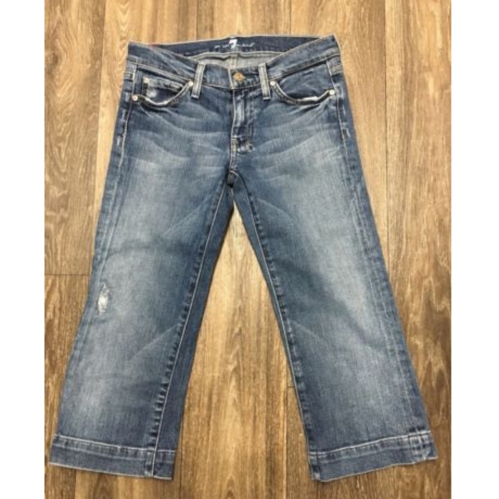 7 For All Mankind Size 28 Crop Dojo Denim Jeans